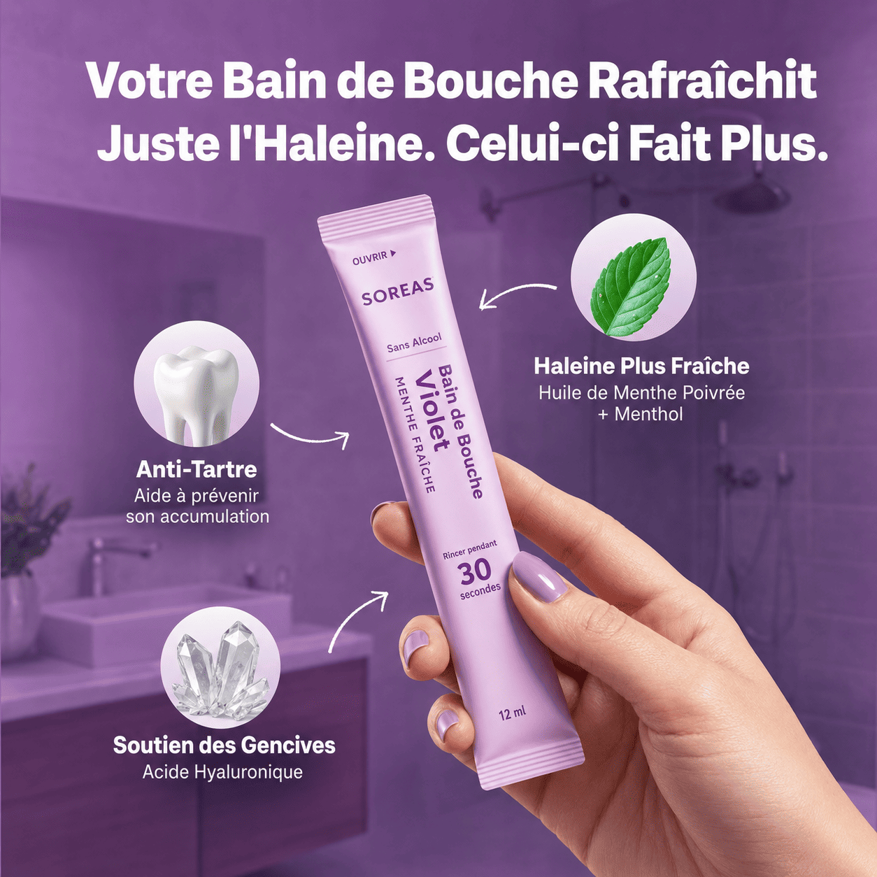 Souriez enfin sans penser à la couleur de vos dents en seulement 30 secondes.