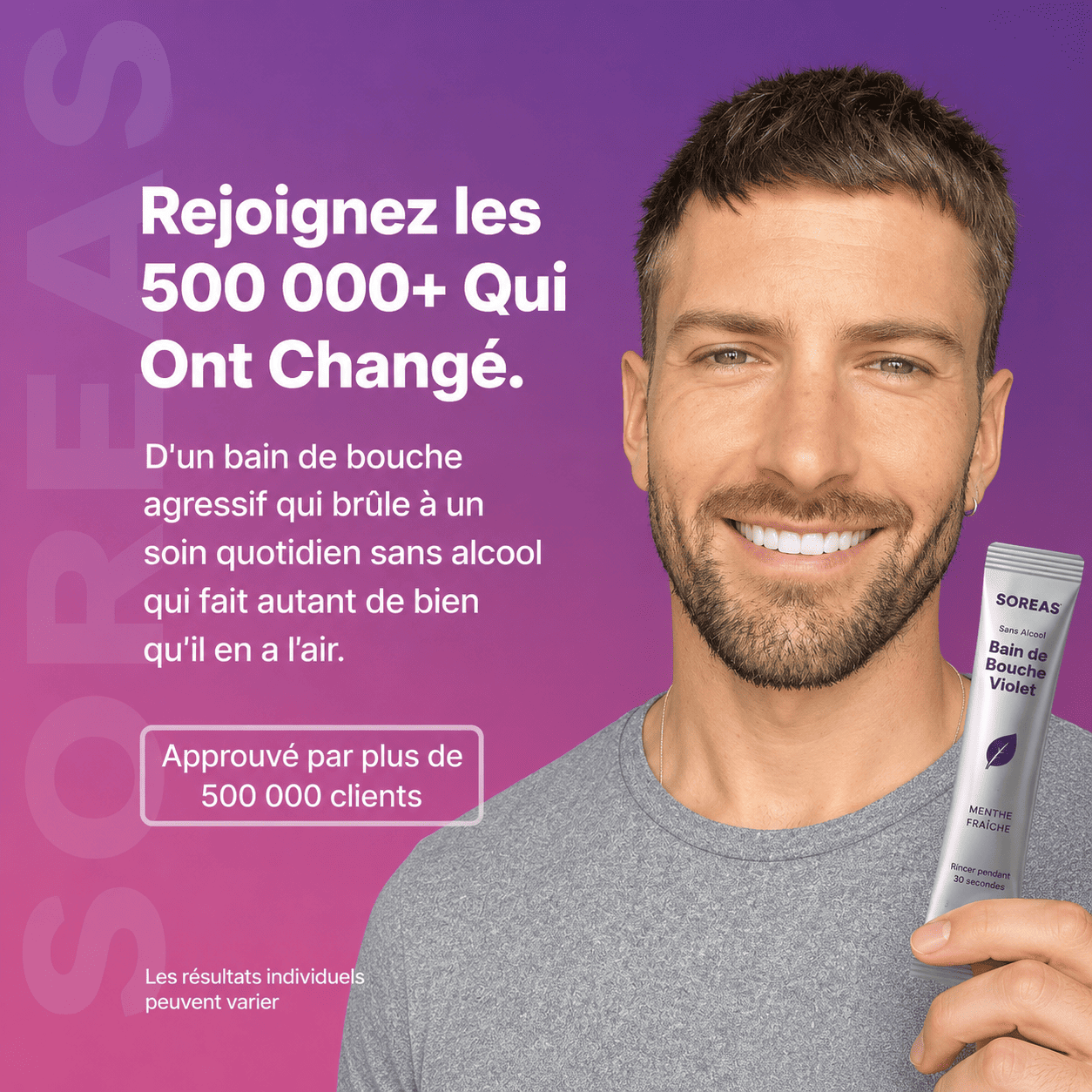 Souriez enfin sans penser à la couleur de vos dents en seulement 30 secondes.