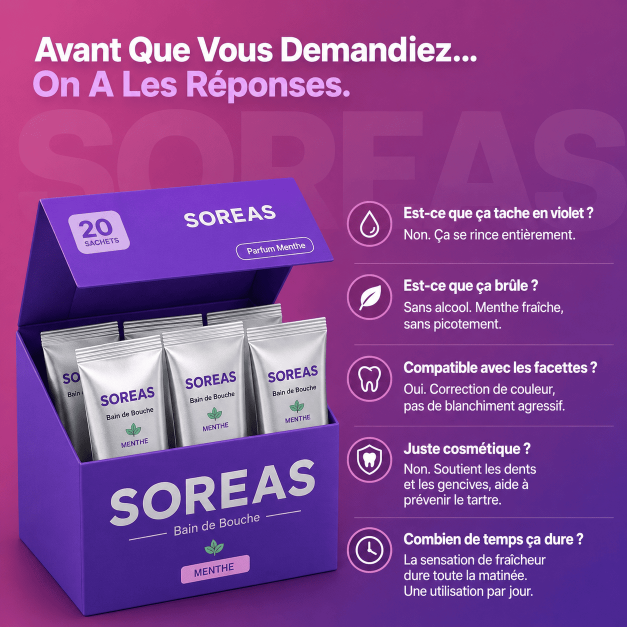Souriez enfin sans penser à la couleur de vos dents en seulement 30 secondes.