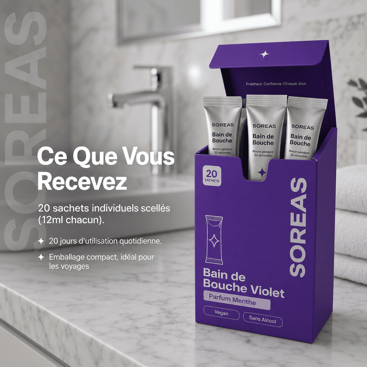 Souriez enfin sans penser à la couleur de vos dents en seulement 30 secondes.